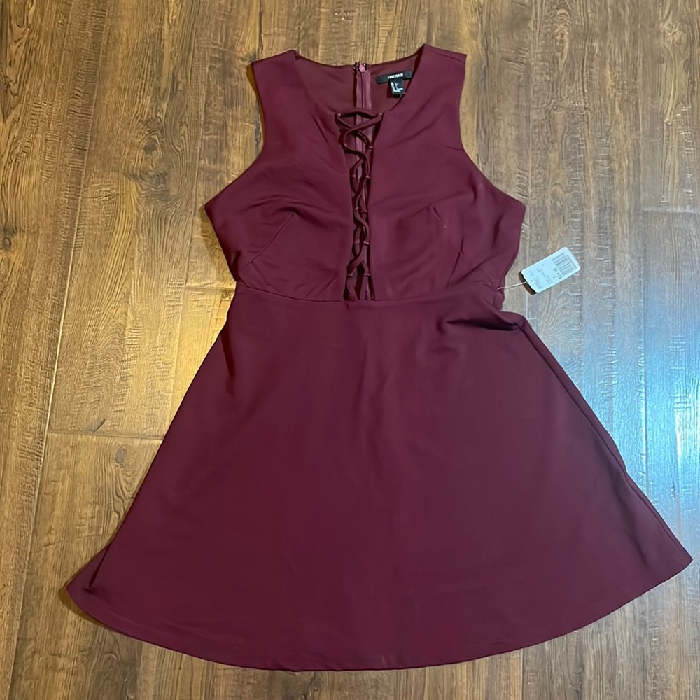 Burgundy Forever 21 dress